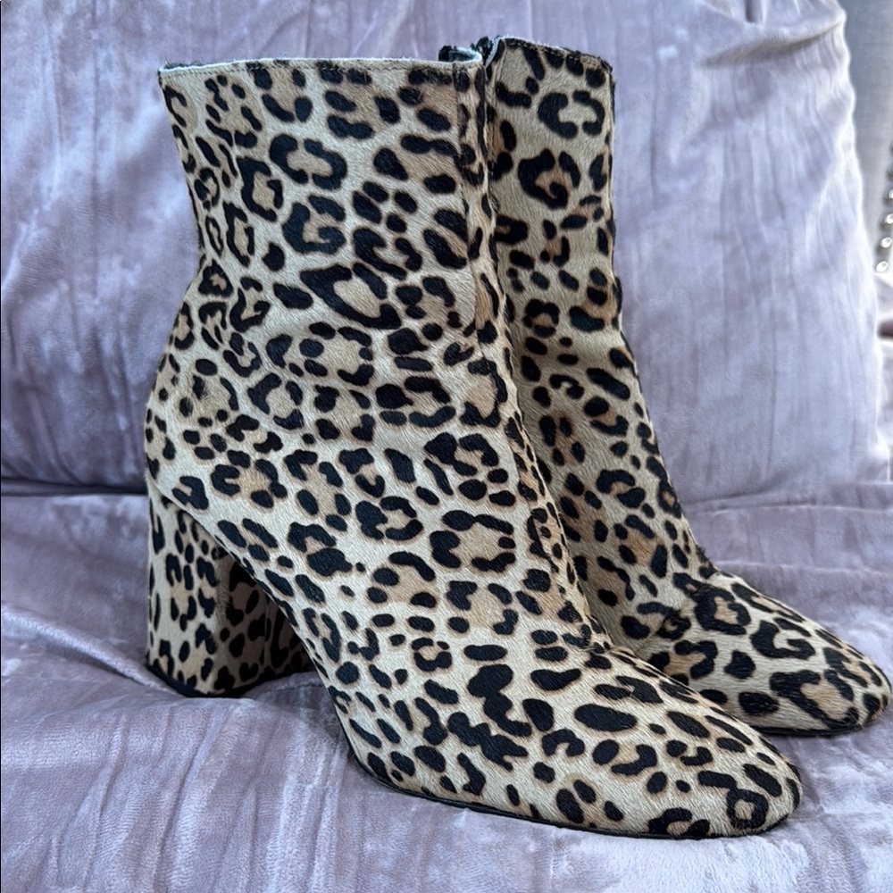 Leopard Print Ankle Boots